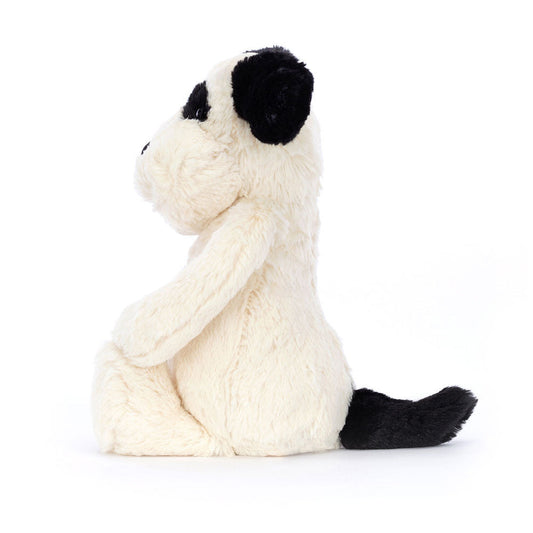 Bashful Black & Cream Puppy - Soft Stuffed Dog | Wobblepaws