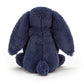 Bashful Navy Bunny - Soft Stuffed Rabbit | Wobblepaws