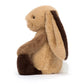 Bashful Patchwork Brown Bunny - Soft Stuffed Rabbit | Wobblepaws