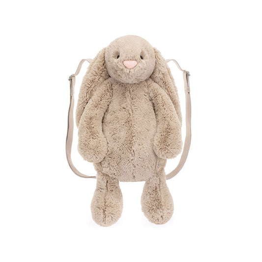 Bashful Bunny Beige Backpack - Soft Plush Backpack | Wobblepaws