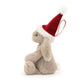 Bashful Christmas Bunny Decoration - Soft Festive Toy | Wobblepaws