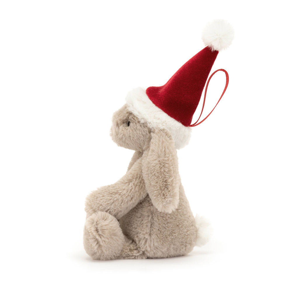 Bashful Christmas Bunny Decoration - Soft Festive Toy | Wobblepaws