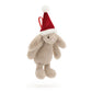 Bashful Christmas Bunny Decoration - Soft Festive Toy | Wobblepaws