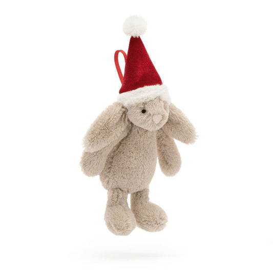 Bashful Christmas Bunny Decoration - Soft Festive Toy | Wobblepaws