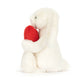 Bashful Red Love Heart Bunny - Soft Novelty Toy | Wobblepaws