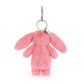 Bashful Bunny Pink Bag Charm - Soft Plush Keychain | Wobblepaws