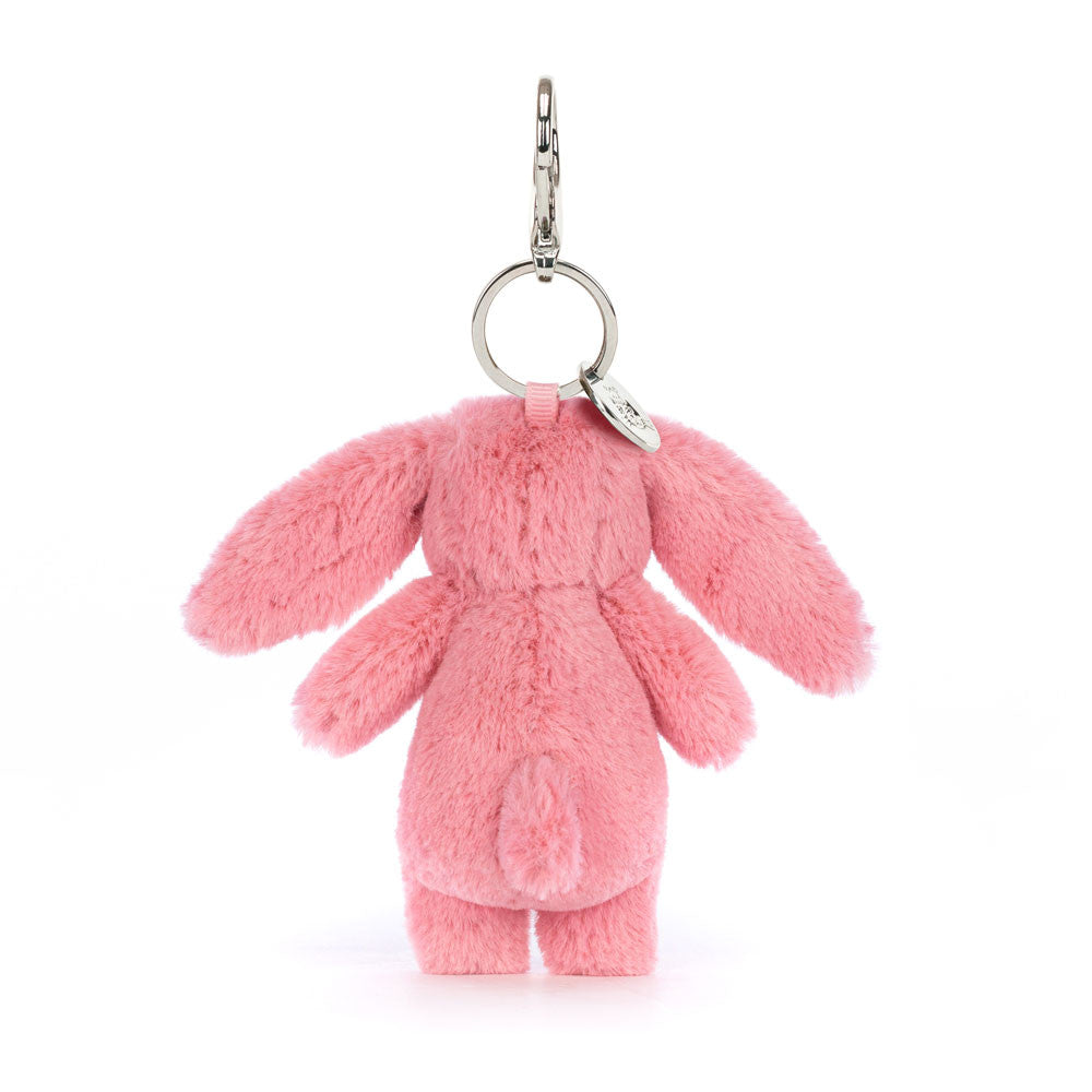 Bashful Bunny Pink Bag Charm - Soft Plush Keychain | Wobblepaws