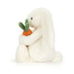 Bashful Carrot Bunny - Soft Stuffed Rabbit | Wobblepaws