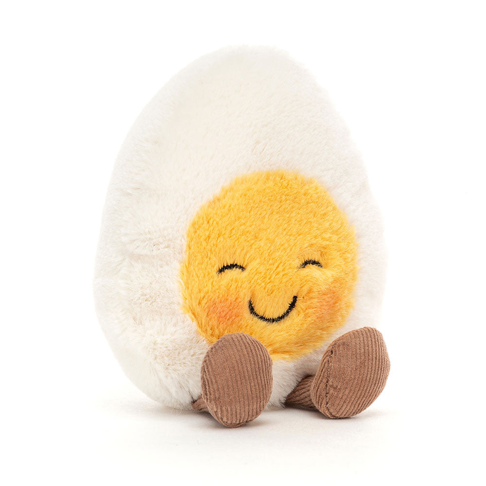 Amuseables Boiled Egg Blushing - Soft Novelty Toy | Wobblepaws