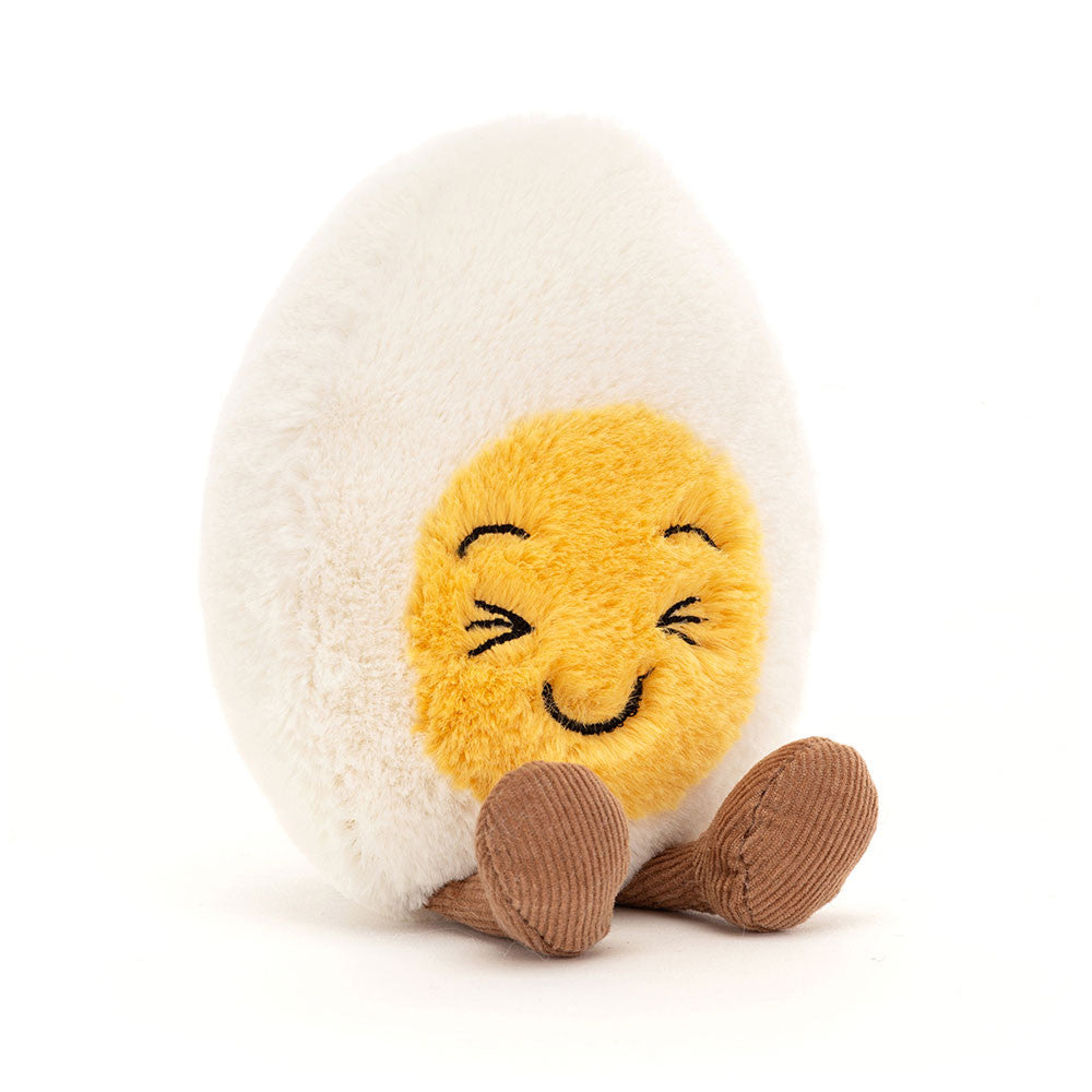 Amuseable Laughing Boiled Egg Plush - Soft Novelty Toy