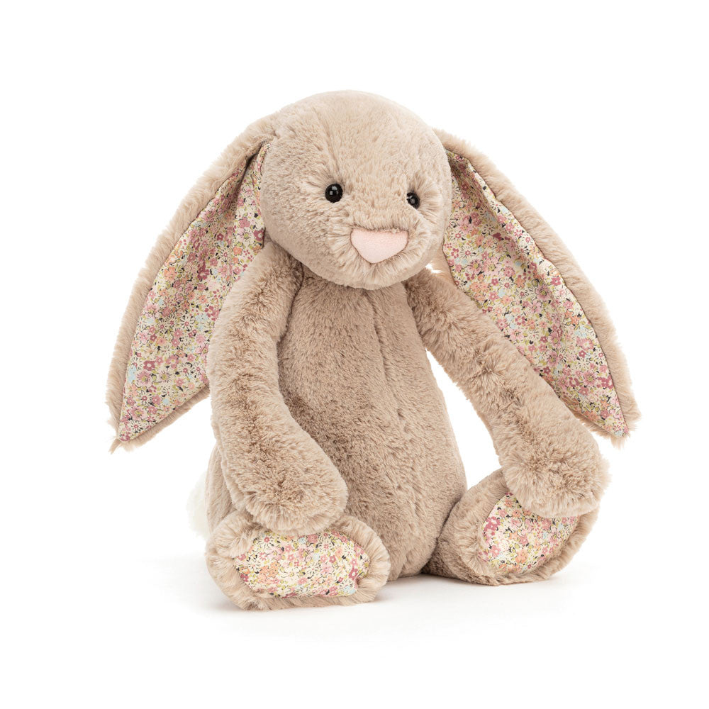Blossom Bea Beige Bunny - Soft Stuffed Rabbit | Wobblepaws