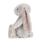 Blossom Silver Bunny - Soft Stuffed Rabbit | Wobblepaws