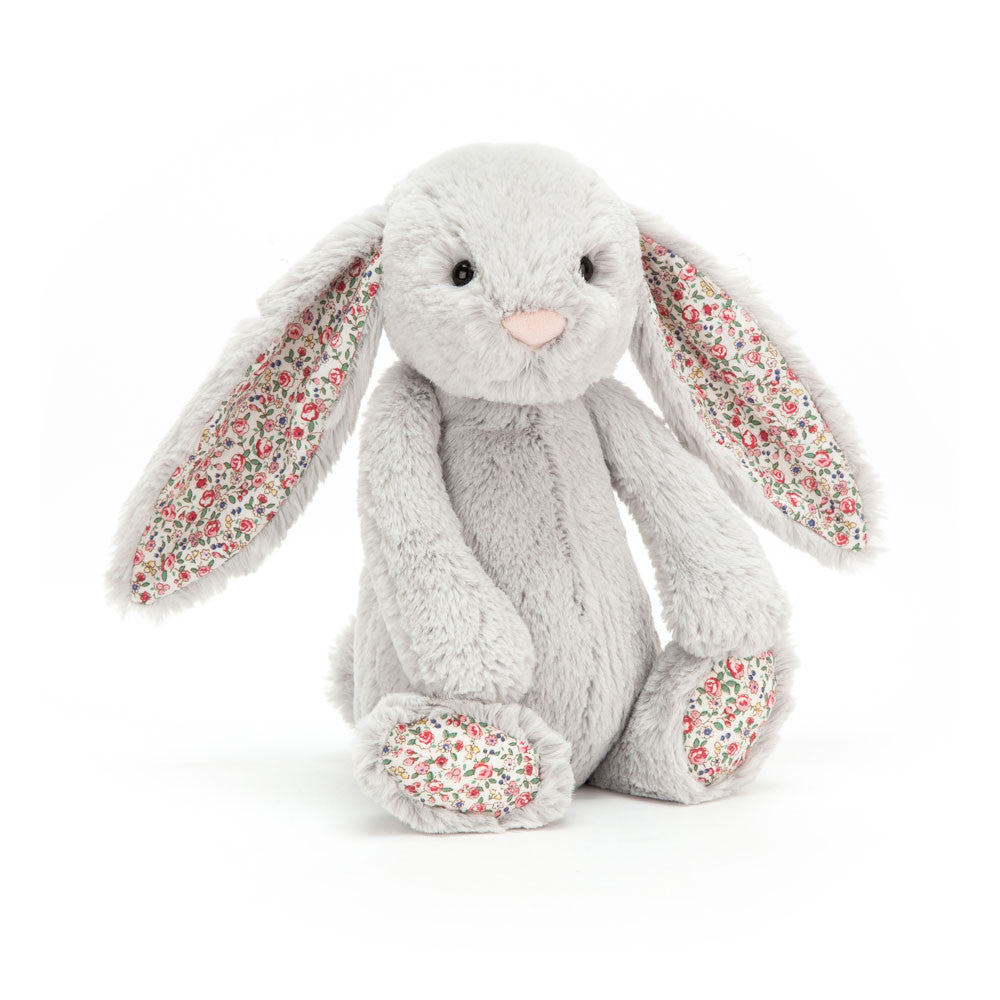 Blossom Silver Bunny - Soft Stuffed Rabbit | Wobblepaws