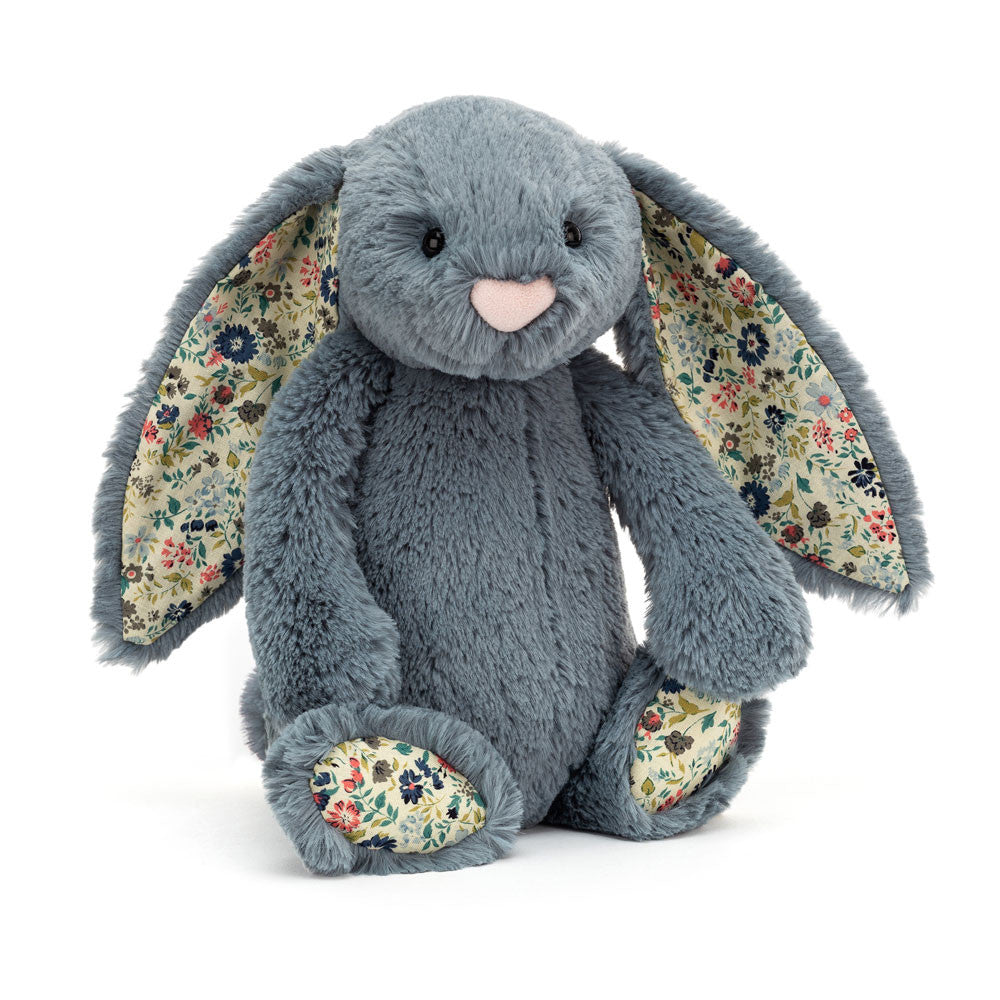 Blossom Dusky Blue Bunny - Soft Stuffed Rabbit | Wobblepaws