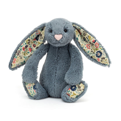 Blossom Dusky Blue Bunny - Soft Stuffed Rabbit | Wobblepaws