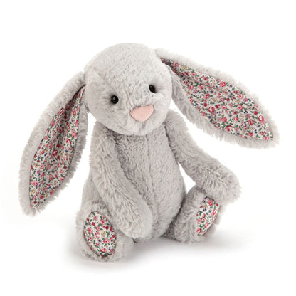Blossom Silver Bunny - Soft Stuffed Rabbit | Wobblepaws