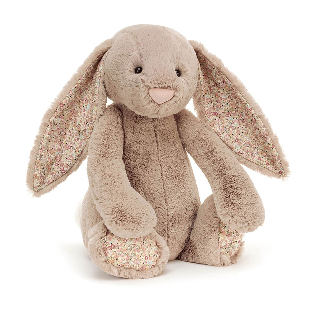 Blossom Bea Beige Bunny - Soft Stuffed Rabbit | Wobblepaws