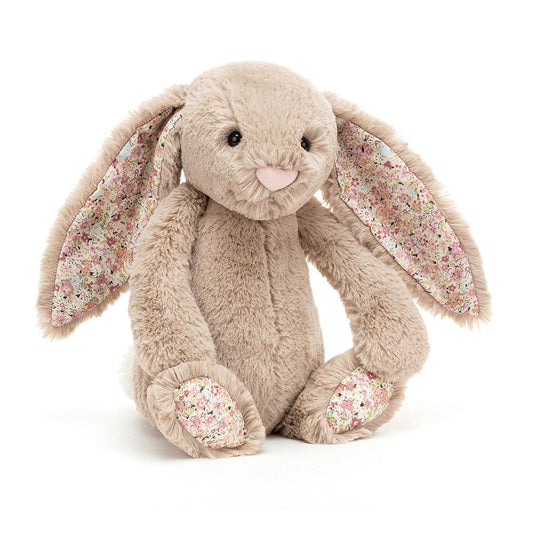 Blossom Bea Beige Bunny - Soft Stuffed Rabbit | Wobblepaws