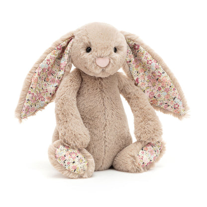 Blossom Bea Beige Bunny - Soft Stuffed Rabbit | Wobblepaws