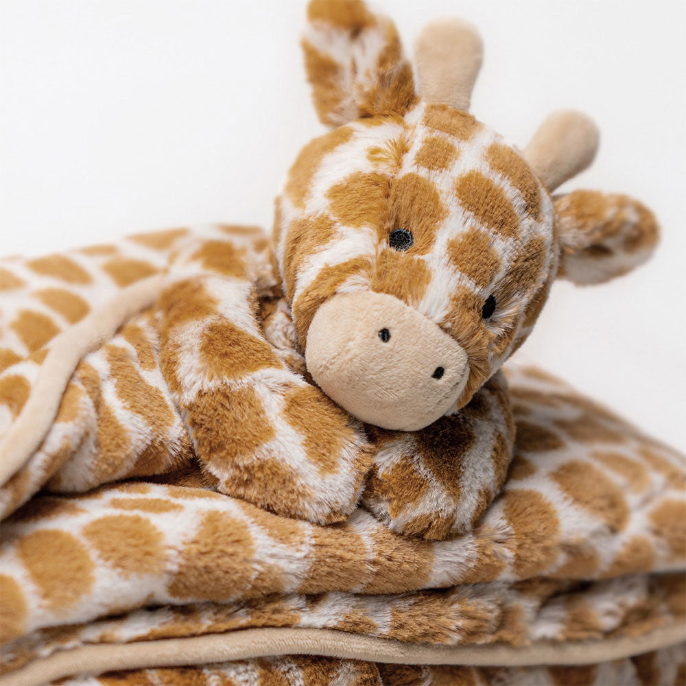 Bashful Giraffe Blankie - Soft Baby Comforter | Wobblepaws