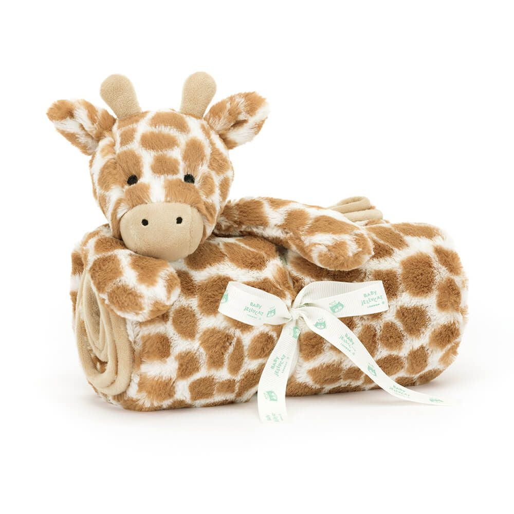 Bashful Giraffe Blankie - Soft Baby Comforter | Wobblepaws