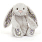 Blossom Silver Bunny Bloom - Soft Stuffed Rabbit | Wobblepaws