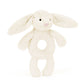 Bashful Bunny Ring Rattle - Soft Baby Rattle | Wobblepaws