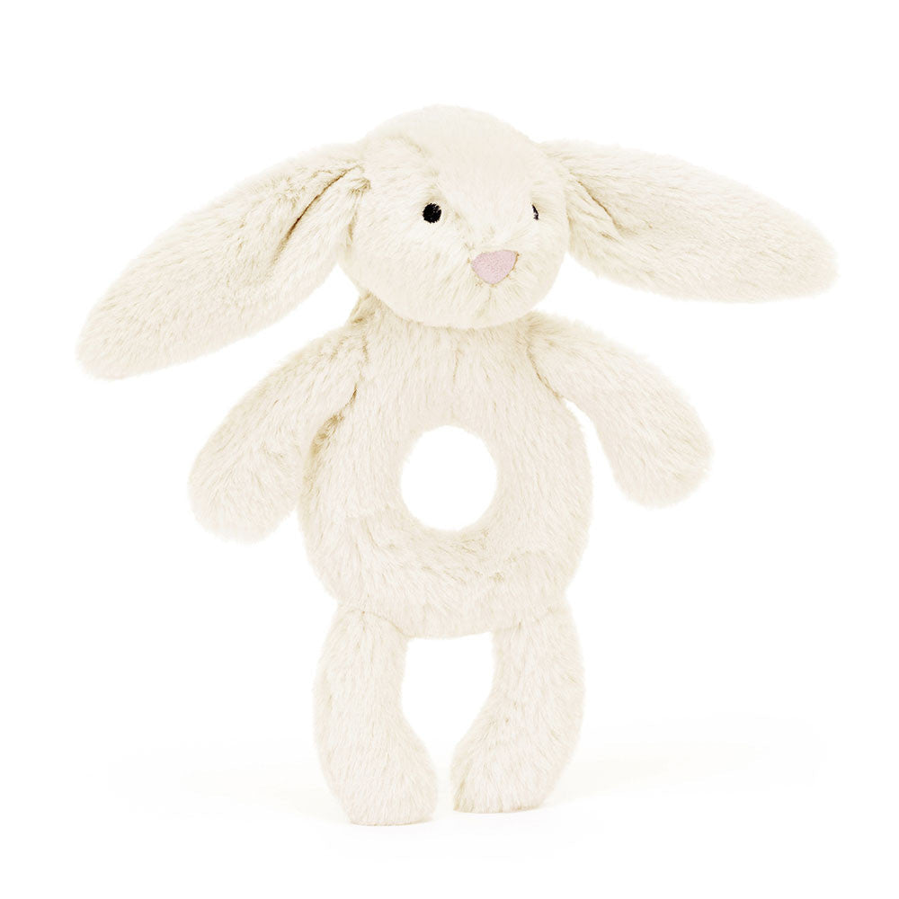 Bashful Bunny Ring Rattle - Soft Baby Rattle | Wobblepaws