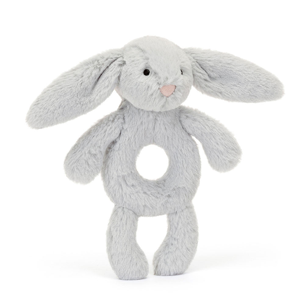 Bashful Bunny Ring Rattle - Soft Baby Rattle | Wobblepaws