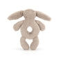 Bashful Bunny Ring Rattle - Soft Baby Rattle | Wobblepaws