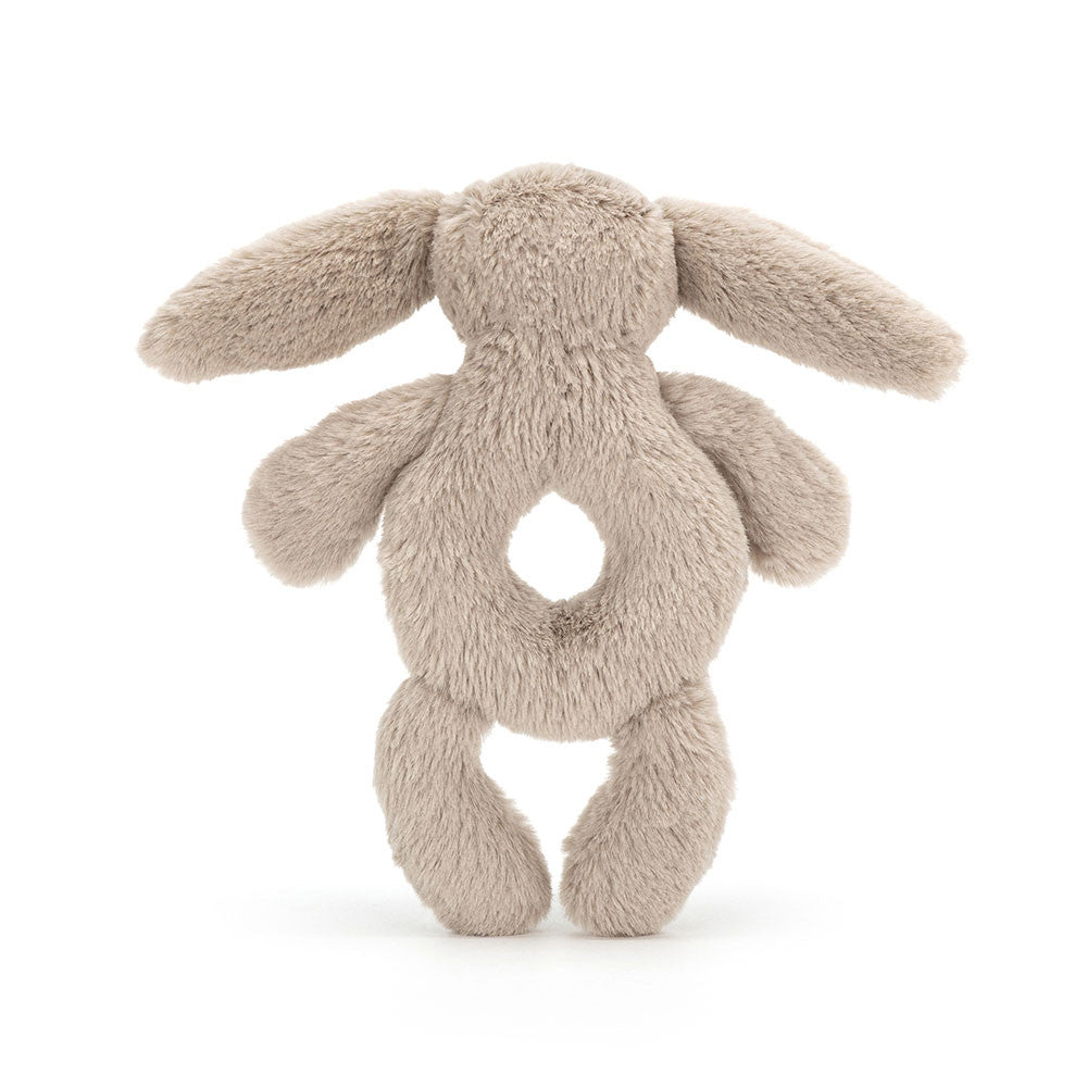Bashful Bunny Ring Rattle - Soft Baby Rattle | Wobblepaws