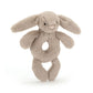 Bashful Bunny Ring Rattle - Soft Baby Rattle | Wobblepaws