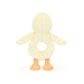 Bashful Duckling Ring Rattle - Soft Baby Rattle | Wobblepaws
