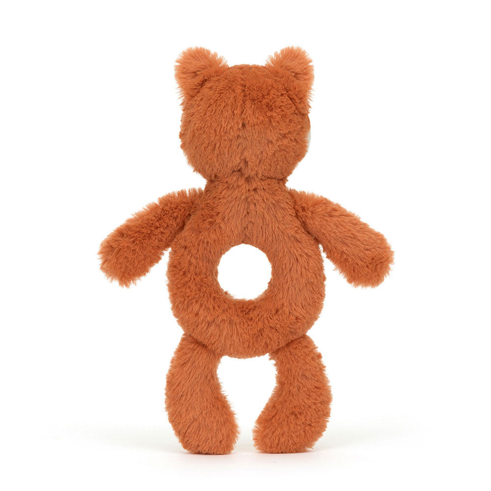 Bashful Fox Cub Ring Rattle - Soft Baby Rattle | Wobblepaws