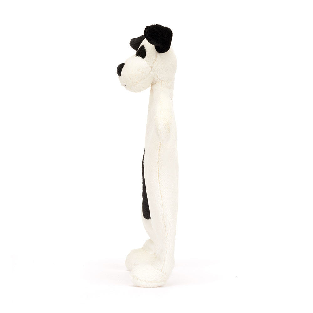 Bashful Black & Cream Puppy Comforter - Soft Baby Comforter | Wobblepaws