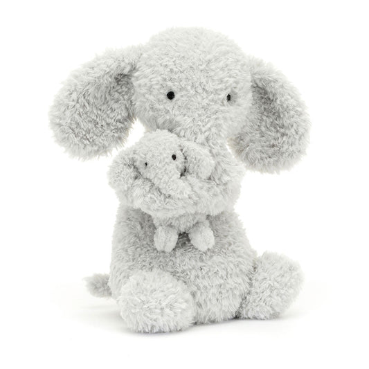 Huddles Grey Elephant - Soft Stuffed Animal | Wobblepaws