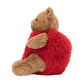 JellyCat Bartholomew Bear Heartthrob Plush