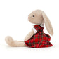 Lottie Bunny Tartan - Soft Festive Toy | Wobblepaws