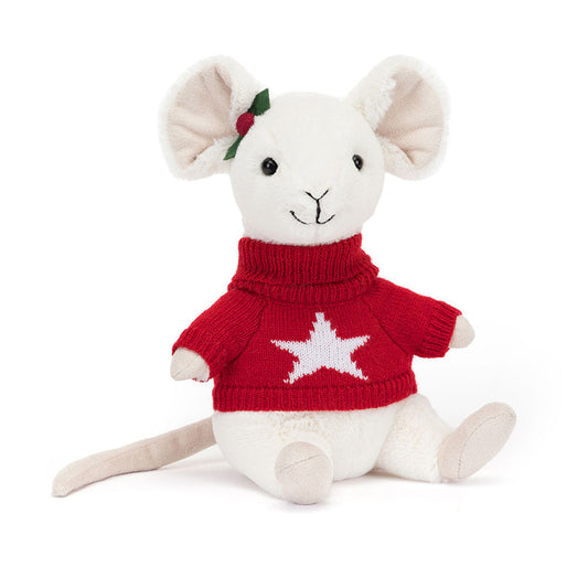 Merry Mouse Jumper - Soft Festive Toy | Wobblepaws