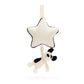 Bashful Black & Cream Puppy Musical Pull - Soft Novelty Toy | Wobblepaws