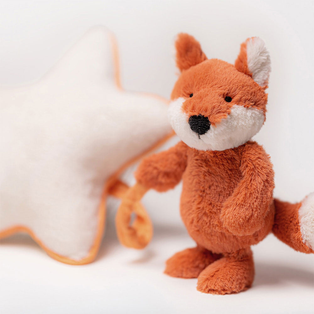 Bashful Fox Cub Musical Pull - Soft Novelty Toy | Wobblepaws