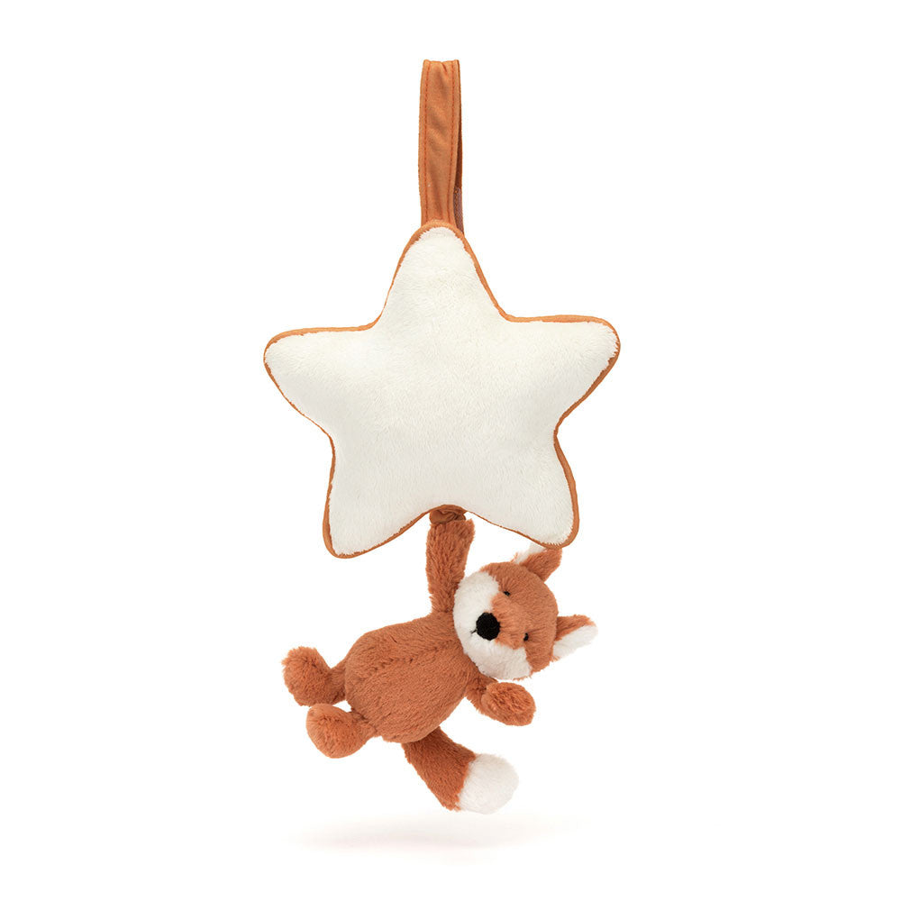 Bashful Fox Cub Musical Pull - Soft Novelty Toy | Wobblepaws