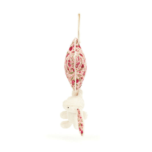 Blossom Cream Bunny Berry Musical Pull - Soft Novelty Toy | Wobblepaws