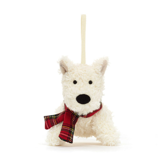 Munro Scottie Dog Decoration - Soft Festive Toy | Wobblepaws