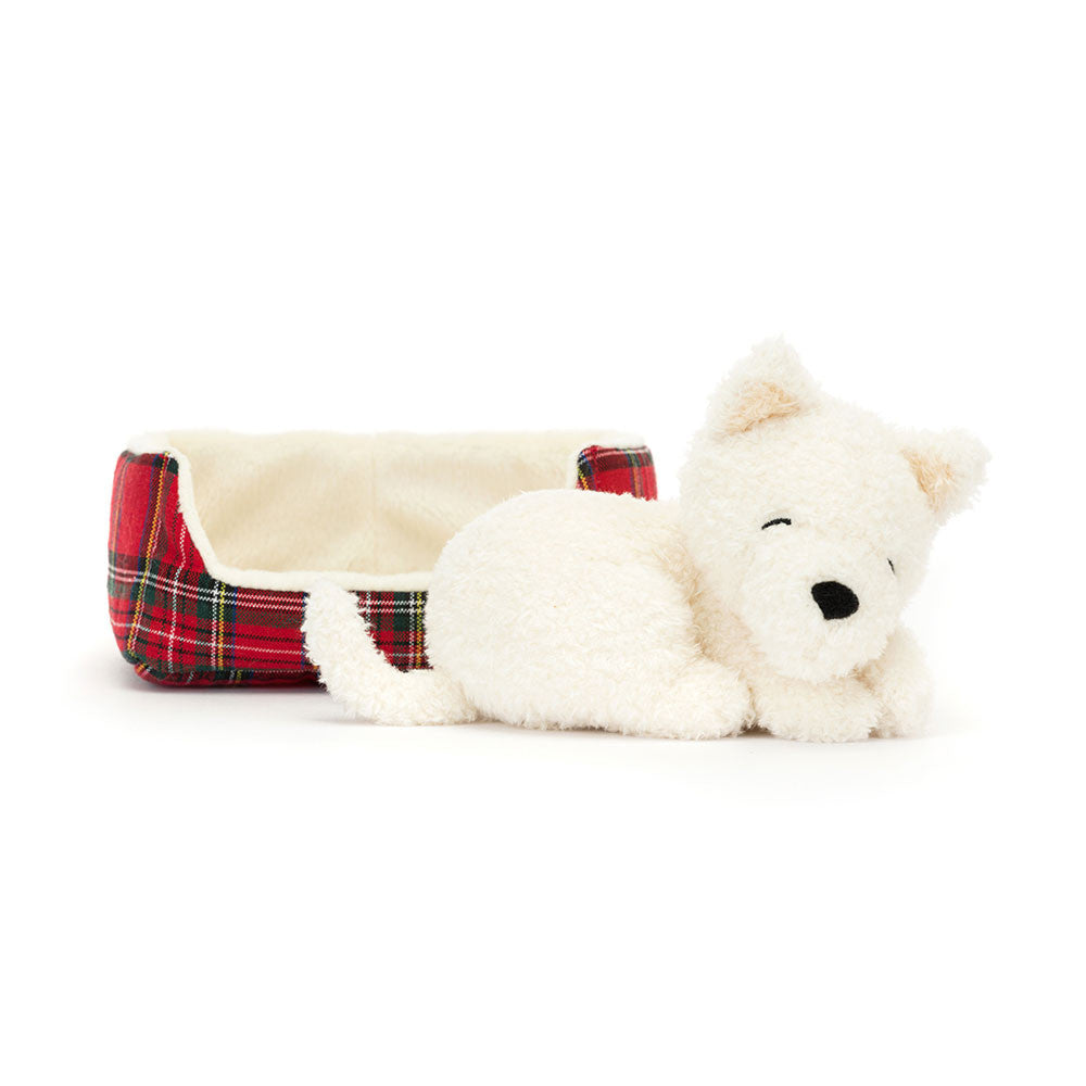 Napping Nipper Westie - Soft Stuffed Dog | Wobblepaws