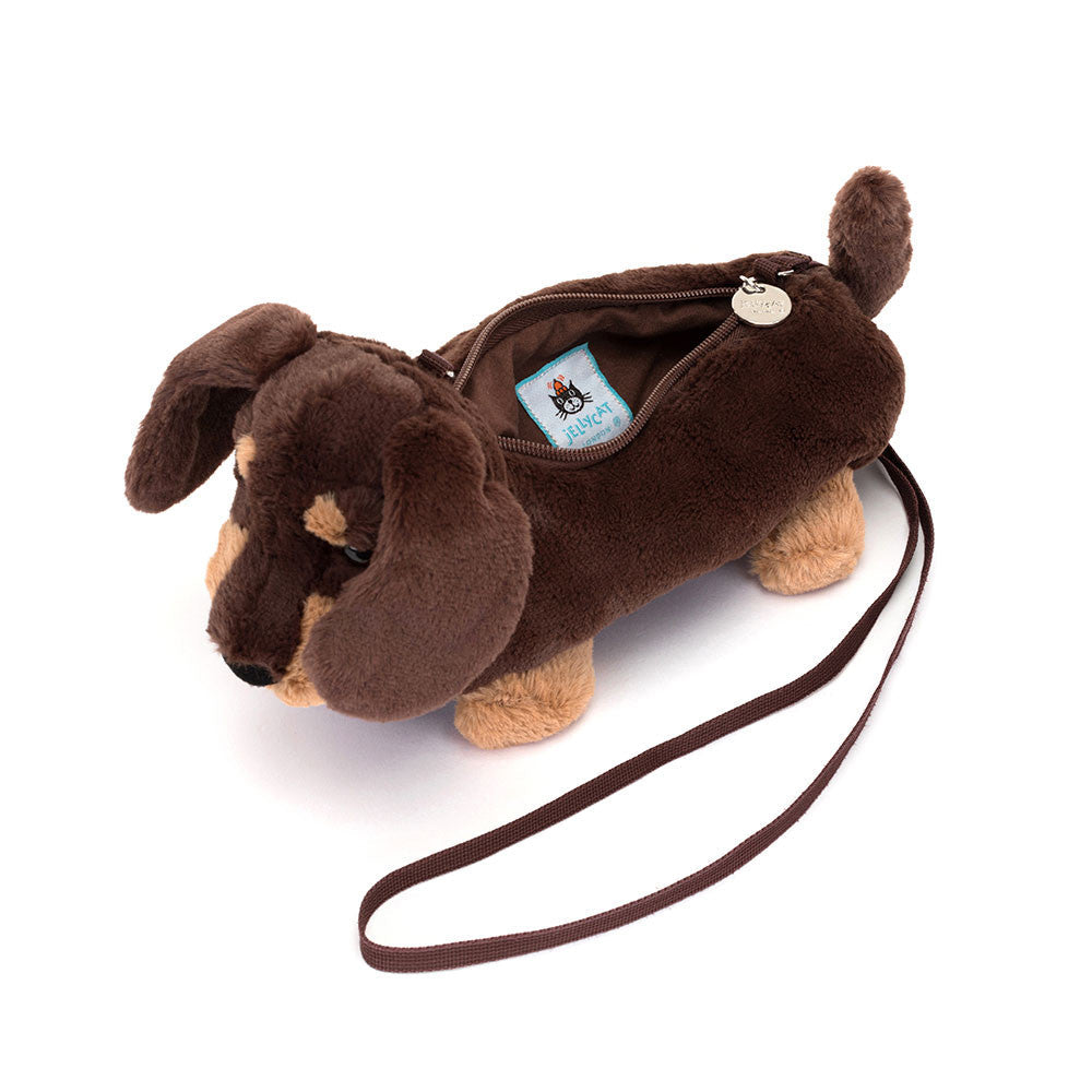 Otto Sausage Dog Bag - Soft Plush Novelty Bag | Wobblepaws