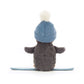 Peanut Penguin Snowboarding - Soft Novelty Toy | Wobblepaws