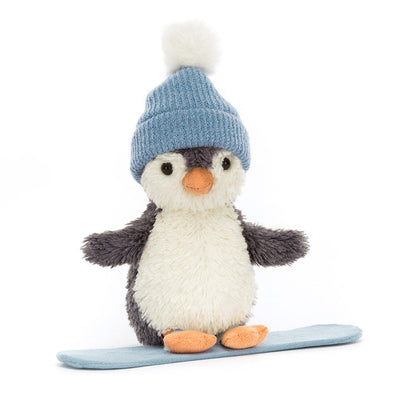 Peanut Penguin Snowboarding - Soft Novelty Toy | Wobblepaws