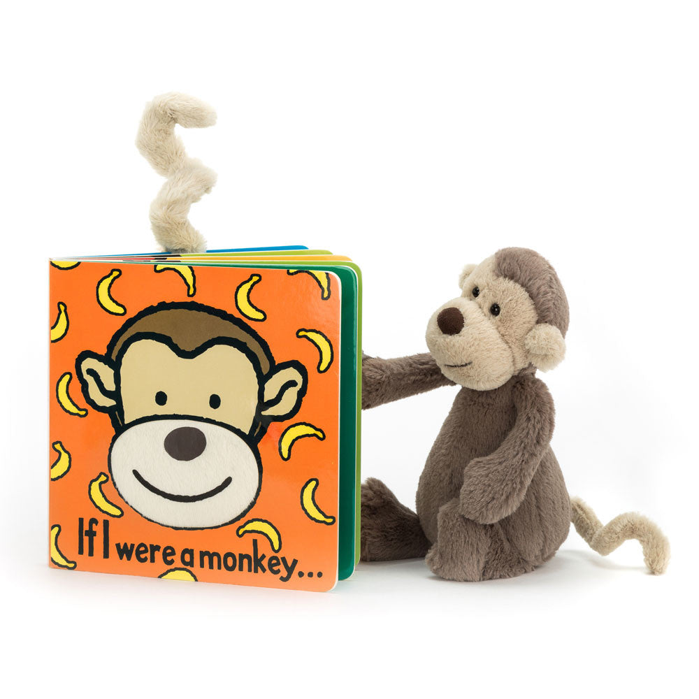 If I Were A Monkey Board Book & Plush Gift Set | Wobblepaws