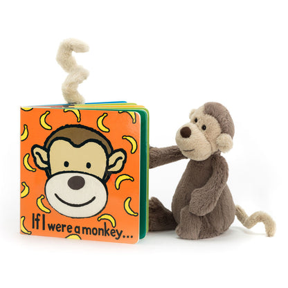 If I Were A Monkey Board Book & Plush Gift Set | Wobblepaws